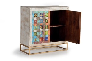 BUFET OLIVIA 95CM, DIN LEMN DE MANGO/METAL, STIL VINTAGE GINER Y COLOMER - Img 4