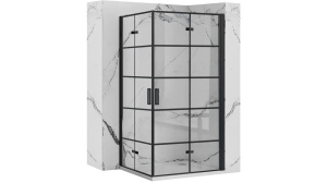 CABINA DE DUS REA MOLIER DOUBLE, PLIABILA, 100x110CM, NEGRU, DIN STICLA, CALITATE SUPERIOARA