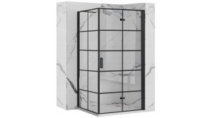 CABINA DE DUS REA MOLIER, PLIABILA, 110x90CM, NEGRU, DIN STICLA, CALITATE SUPERIOARA