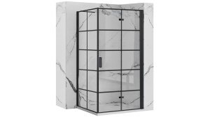 CABINA DE DUS REA MOLIER, PLIABILA, 90x80CM, NEGRU, DIN STICLA, CALITATE SUPERIOARA