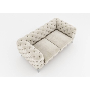 CANAPEA 2 LOCURI, CHESTERFIELD, DIN STOFA DE CALITATE, 185CM, CULOARE PERSONALIZATA - Img 2