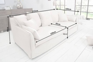 CANAPEA CONFORTABILA 200CM, 3 LOCURI, CULOARE NATUR, STIL MODERN, ARTIM GROUP SELECTION - Img 6
