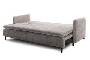 CANAPEA EXTENSIBILA MIRIA, GRI, CONFECTIONATA DIN METAL, SPUMA SI TEXTIL, STIL MODERN - Img 3