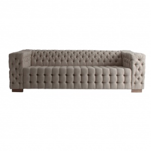 CANAPEA KALOCHI REF. 27238, CULOARE CREM, STIL CASIC, DIN LERMN MASIV DE BRAD, POLIESTER SI SPUMA, VIC