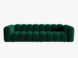 CANAPEA LUPIN, 4 LOCURI, 288 CM, VERDE SMARALD 7, TAPITERIE DIN CATIFEA, DESIGN DEOSEBIT