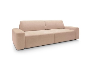 CANAPEA MIA BEJ GRUPA I, CONFECTIONATA DIN METAL, SPUMA POLIURETANICA SI TEXTIL, STIL MODERN