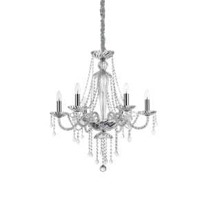 CANDELABRU AMADEUS SP6, TRANSPARENT, DIN STICLA, STIL CLASIC