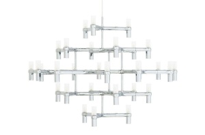 CANDELABRU CU LED-URI ATOMIC GRANDE, CROM, DIN METAL, STIL MODERN, B2