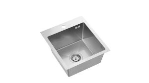 CHIUVETA BUCATARIE REA LUKE 90, CU BATERIE, NICHEL PERIAT, DIN INOX, CALITATE SUPERIOARA - Img 3