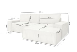 COLTAR EXTENSIBIL PILLOW M, CONFECTIONAT DIN METAL, SPUMA POLIURETANICA SI CATIFEA, STIL MODERN - Img 2