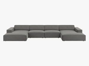 COLTAR JODIE, 6 LOCURI, 364 CM, DIVERSE CULORI SI MATERIALE, DESIGN DEOSEBIT - Img 2
