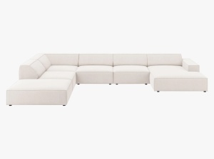 COLTAR JODIE, STANGA, 7 LOCURI, 364 CM, DIVERSE CULORI SI MATERIALE, DESIGN DEOSEBIT - Img 12