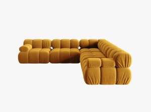 COLTAR MODULAR BELLIS, 5 LOCURI, 282 CM, DIVERSE CULORI SI MATERIALE, DESIGN DEOSEBIT - Img 15