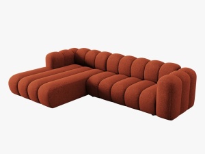 COLTAR MODULAR LUPIN, STANGA, 4 LOCURI, 288 CM, SCORTISOARA 44, TAPITERIE CHENILLE, DESIGN DEOSEBIT - Img 3