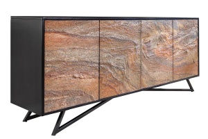 COMODA ELEGANTA, MOUNTAIN SOUL 175CM, LEMN DE SALCAM, MDF, ASPECT DE PIATRA, INVICTA INTERIOR - Img 3