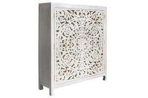 DULAP DE LIVING, MARRAKECH, 140CM, LEMN DE MANGO, ALB, ARTIM GROUP SELECTION
