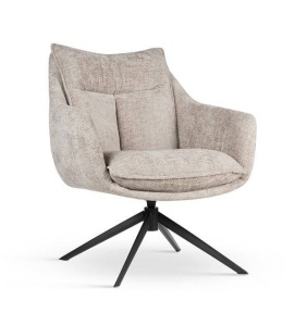 FOTOLIU BELLEZA, BEJ/NEGRU, TAPITERIE DIN STOFA SI PICIOARE DIN METAL, STIL MODERN, ATR