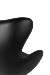 FOTOLIU CONFORTABIL EGG SZEROKI, NEGRU/CROM, DIN PIELE ECOLOGICA SI METAL, STIL MODERN - Img 8