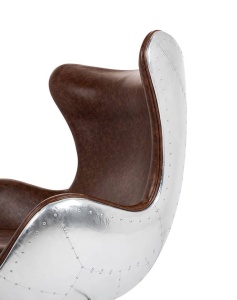 FOTOLIU PIVOTANT EGG AVIATOR, MARO/CROM, DIN PIELE ECOLOGICA SI METAL, STIL MODERN - Img 5