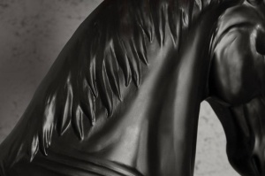 LAMPADAR DEOSEBIT, BLACK BEAUTY, DIN METAL SI TEXTIL - Img 5