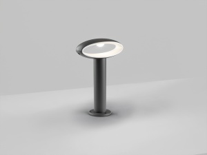 LAMPADAR EXTERIOR VILO, 30 CM, GRI INCHIS/OPAL, DIN ALUMINIU SI ACRIL, STIL MODERN - Img 3
