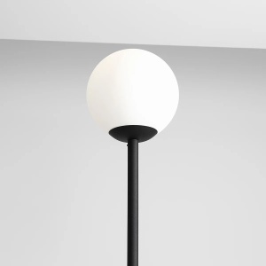 LAMPADAR PINNE, 162 CM, NEGRU, DIN STICLA SI METAL, STIL MODERN