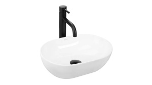 LAVOAR REA AMELIA MINI, ALB, 38 CM, DIN CERAMICA, CALITATE SUPERIOARA - Img 5