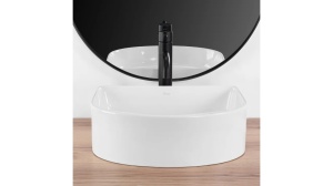 LAVOAR REA CLARA, ALB, 40 CM, DIN CERAMICA, CALITATE SUPERIOARA - Img 2