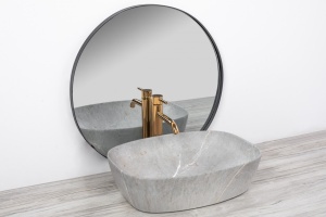 LAVOAR REA FREJA, EFECT DE PIATRA GRI, 50 CM, DIN CERAMICA, CALITATE SUPERIOARA