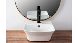 LAVOAR REA SELMA, ALB, 34 CM, DIN CERAMICA, CALITATE SUPERIOARA - Img 2