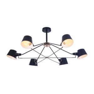 LUSTRA ABIGAIL MOD134PL-06B , DIN METAL, NEAGRA, STIL MODERN, MAYTONI