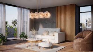 LUSTRA ASTER MOD007PL-08G1, DIN METAL SI STICLA, STIL MODERN, MAYTONI
