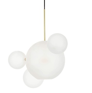 LUSTRA CAPRI 4, CONFECTIOATA DIN STICLA OPAL SI ALUMINIU, STIL MODERN