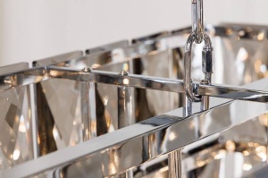 LUSTRA CRISTAL 90CM, CRYSTAL, DIN METAL SI CRISTAL, MODEL DEOSEBIT - Img 4