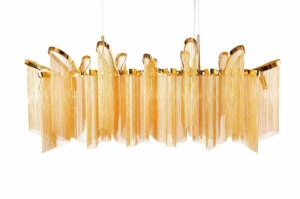 LUSTRA MODERNA 118CM, ROYAL, METAL AURIU, DESIGN DEOSEBIT - Img 5