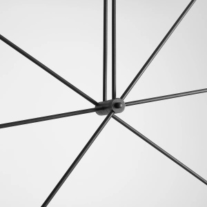 LUSTRA OHIO, 6 BRATE, 120 CM, NEAGRA, DIN STICLA SI METAL, STIL MODERN - Img 3