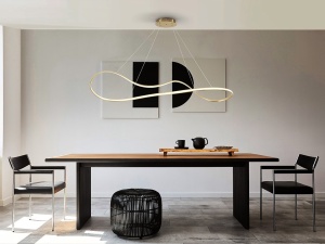 LUSTRA/PLAFONIERA LIA, CU TELECOMANDA, 146 CM, AURIU/OPAL, DIN METAL SI SILICON, STIL MODERN