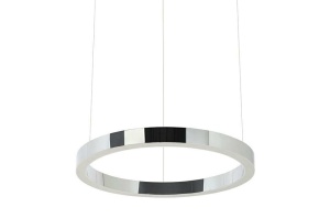 LUSTRA RING 40, ARGINTIE, CU LED, CONFECTIONATA DIN OTEL INOXIDABIL, STIL MODERN