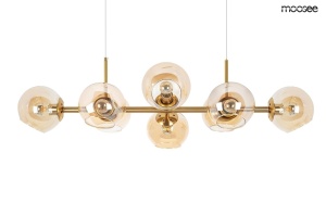 LUSTRA ROMEO GOLD AURIU/CHIHLIMBAR,, CONFECTIONATA DIN OTEL SI STICLA, STIL MODERN