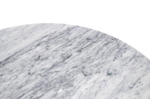 MASA ALBA TULIP MARBLE 100 CARRARA, CONFECTIONATA DIN MARMURA ITALIANA SI METAL, STIL MODERN - Img 3