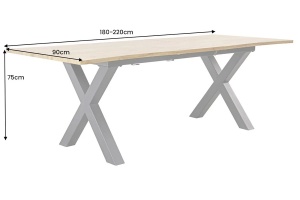 MASA DE SUFRAGERIE DIN LEMN, EXTENSIBILA 180/220CM, WILD, DIN FURNIR LEMN SI METAL, ARTIM GROUP SELECTION - Img 7