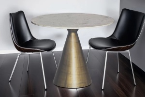 MASA DE SUFRAGERIE, ELEGANCIA 100CM, METAL SI BLAT MARMURA, INVICTA INTERIOR - Img 4