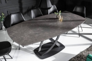 MASA DE SUFRAGERIE ROTATIVA, INCEPTION 130/190CM, ASPECT CERAMICA ANTRACIT, ARTIM GROUP SELECTION