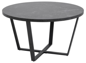 MASA DINING AMBLE 77 NEAGRA, CONFECTIONATA DIN PLACA DE MELAMINA SI METAL, STIL MODERN