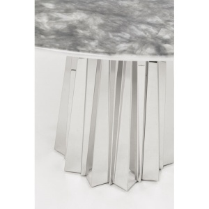 MASA DINING AMORA STONE 120 CM, CONFECTIONATA DIN MARMURA SI OTEL, STIL MODERN - Img 3
