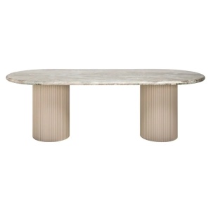 MASA DINING CORONEL, 240 CM, EFECT DE MARMURA BEJ, DIN MARMURA SI MDF, RICHMOND INTERIORS - Img 2