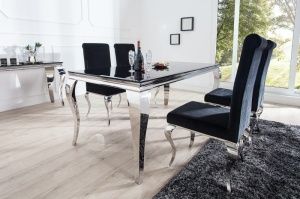 MASA DINING ELEGANTA BAROCK 37356 DIN STICLA SI METAL DESIGN EXCLUSIVIST - Img 2