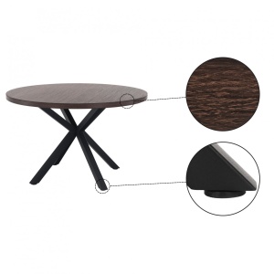 MASA DINING MEDOR, STEJAR INCHIS/NEGRU, STIL MODERN, TK - Img 4