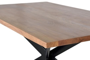 MASA DINING NEW YORK 180CM, MARO/NEGRU, LEMN MASIV DE ACACIA SI METAL, GINER Y COLOMER - Img 2