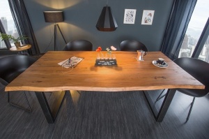 MASA DINING, STIL RETRO 160CM , MAMMUT, DIN LEMN MASIV DE SALCAM SI METAL, ARTIM GROUP SELECTION - Img 3